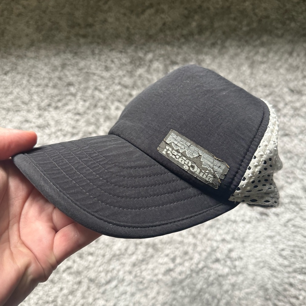 Patagonia Duckbill Trucker Foam Mesh Strapback Adjustable Black Fishing Net Hat